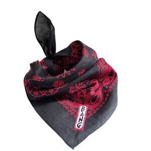 Embroidered BANG Black and Red Bandana | Tribute to Bey
